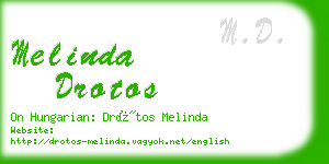 melinda drotos business card